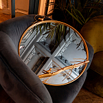 Зеркало настенное в раме золотого цвета с декором птица на ветке Mirror Portal варинант исполнения - 4 | Loft Concept в Красноярске