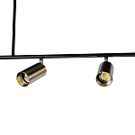 Люстра линейная с 5-ю цилиндрическими плафонами цвета латунь TRIBES CHANDELIER варинант исполнения - 4 | Loft Concept в Красноярске