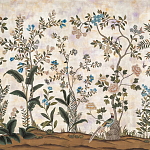 Обои ручная роспись Siam White Metal варинант исполнения - 2 | Loft Concept в Красноярске