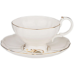 Чайный набор  белого цвета из фарфора на 6 персон 12 предметов Shine Porcelain варинант исполнения - 1 | Loft Concept в Красноярске