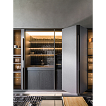 Кухонный гарнитур из дерева и камня с раздвижными дверцами OPERATING COLUMN 2.0 Dada Engenereed Kitchen варинант исполнения - 6 | Loft Concept в Красноярске