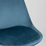 Стул с мягким велюровым сиденьем Arvika Blue варинант исполнения - 7 | Loft Concept в Красноярске