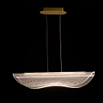 Люстра линейная с прозрачным волнообразным плафоном Wave Line варинант исполнения - 3 | Loft Concept в Красноярске