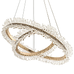 Люстра два кольца с хрустальным декором Rowan Crystal Ring Horizontal Gold Chandelier варинант исполнения - 1 | Loft Concept в Красноярске