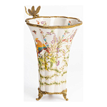 Ваза из фарфора с бронзовой стрекозой  Paradise Dragonfly варинант исполнения - 3 | Loft Concept в Красноярске