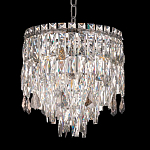 Люстра круглая с хрустальными подвесками на серебряном каркасе Roul Crystal Light варинант исполнения - 9 | Loft Concept в Красноярске