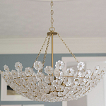 Люстра декорированная цветами из стекла Lightness of Flowers варинант исполнения - 4 | Loft Concept в Красноярске