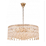 Люстра круглая с хрустальными подвесками на золотистом каркасе Roul Crystal Light варинант исполнения - 8 | Loft Concept в Красноярске