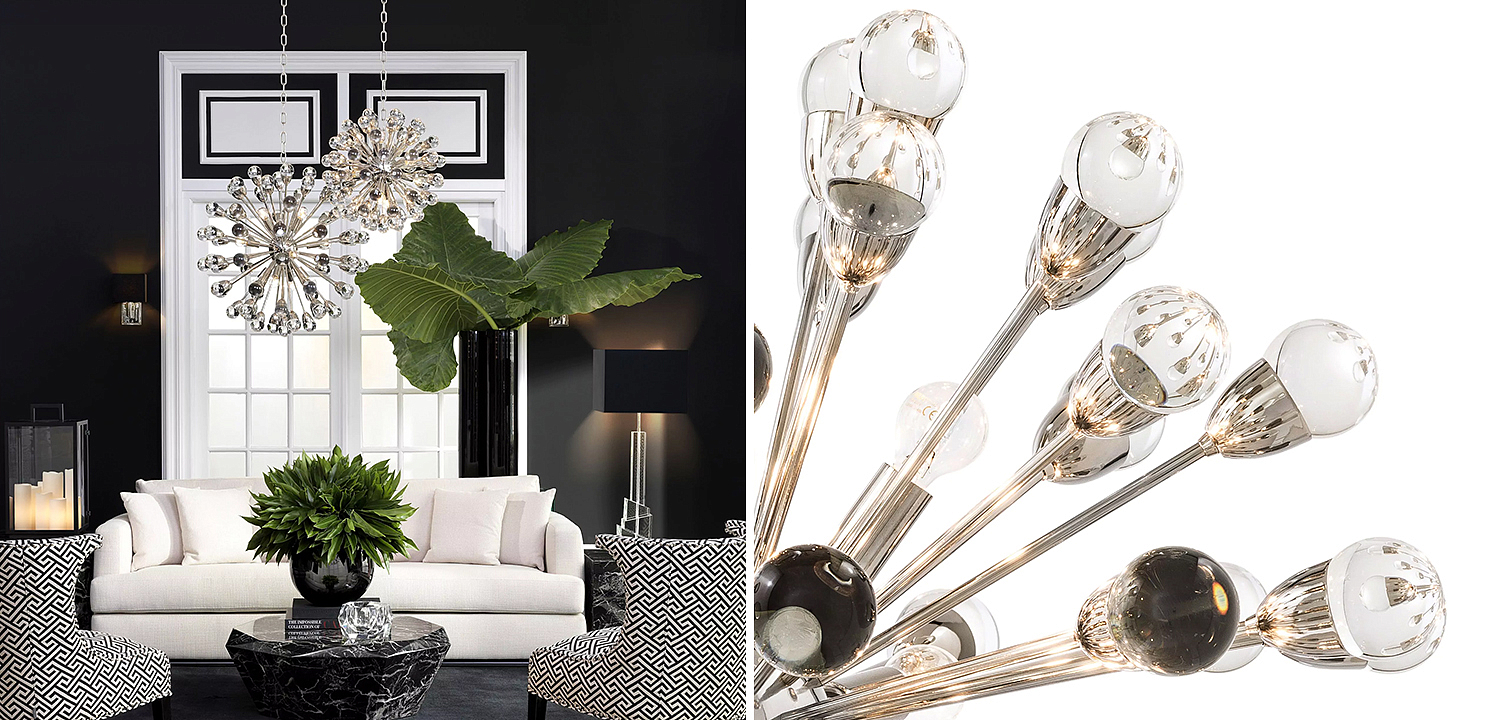 Люстра Eichholtz Chandelier Anto L Nickel - Loft-Concept в Красноярске