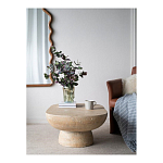 Столик кофейный кремового цвета с овальной столешницей и круглым основанием Cream Dalmen Table варинант исполнения - 7 | Loft Concept в Красноярске