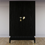 Платяной шкаф Elsa Dreams Black с 2-мя фасадами варинант исполнения - 4 | Loft Concept в Красноярске