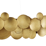 Люстра круглая из многослойных золотых дисков Metal Disc Chandelier варинант исполнения - 1 | Loft Concept в Красноярске