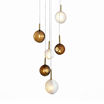 Люстра светодиодная с сферическими стеклянными плафонами Splatter варинант исполнения - 2 | Loft Concept в Красноярске