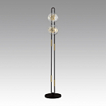 Торшер с 2-мя прозрачными стеклянными плафонами и золотистыми декоративными вставками Virelia варинант исполнения - 3 | Loft Concept в Красноярске