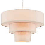 Люстра круглая трехъярусная с тканевыми абажурами Light Soft Glow варинант исполнения - 3 | Loft Concept в Красноярске