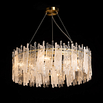 Люстра круглая с прозрачными стержнями разной длины Textured Glass Chandelier варинант исполнения - 3 | Loft Concept в Красноярске