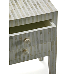 Тумбочка прикроватная White Pearl BEDSIDE CABINET 2 DRAWER варинант исполнения - 2 | Loft Concept в Красноярске