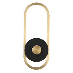 Бра с овальной рамой цвета латунь Midnight Orbit