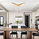 Люстра золотого цвета в форме галочки с каскадом длинных прозрачных трубок Eurofase варинант исполнения - 10 | Loft Concept в Красноярске