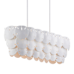 Люстра овальной формы с белыми подвесными элементами White Natural Lines варинант исполнения - 1 | Loft Concept в Красноярске