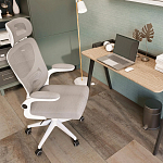 Кресло для компьютерного стола Easement Grey&White варинант исполнения - 9 | Loft Concept в Красноярске