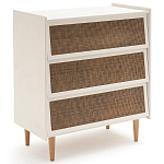 Комод с 3-мя ящиками из ротанга Blais Cream Wicker Furniture варинант исполнения - 2 | Loft Concept в Красноярске