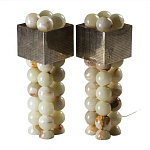 Настольная лампа с основанием из 24 выточенных сферических камней Through Stone варинант исполнения - 1 | Loft Concept в Красноярске