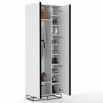 Двухдверный шкаф белого цвета Strict Lines варинант исполнения - 3 | Loft Concept в Красноярске