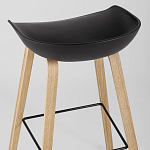 Барный стул на ножках из натурального дерева Boras Black варинант исполнения - 6 | Loft Concept в Красноярске