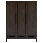 Большой Шкаф Primo Темный орех с 3 дверьми и 3 выдвижными ящиками варинант исполнения - 10 | Loft Concept в Красноярске