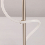 Настольная лампа белым изогнутым плафоном на круглой подставке Luke Lampco Tracer Lamp варинант исполнения - 10 | Loft Concept в Красноярске