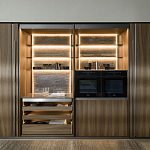 Кухонный гарнитур из дерева и камня с раздвижными дверцами OPERATING COLUMN 2.0 Dada Engenereed Kitchen варинант исполнения - 1 | Loft Concept в Красноярске