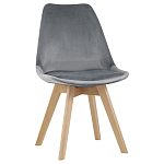 Стул с мягким велюровым сиденьем Arvika Grey варинант исполнения - 1 | Loft Concept в Красноярске