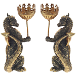 Подсвечник в виде дракона Dragon candlestick Gold Red L or R варинант исполнения - 1 | Loft Concept в Красноярске