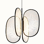 Люстра с гравировкой на акриловых плафонах Gravyura Black D 50 см варинант исполнения - 1 | Loft Concept в Красноярске