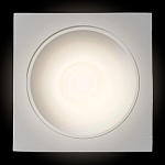 Встраиваемый спот светодиодный квадаратный белого цвета с круглым углублением Ombra Lux  варинант исполнения - 3 | Loft Concept в Красноярске