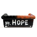 Диван Честерфильд граффити graffiti Orange Sofa натуральная кожа варинант исполнения - 5 | Loft Concept в Красноярске