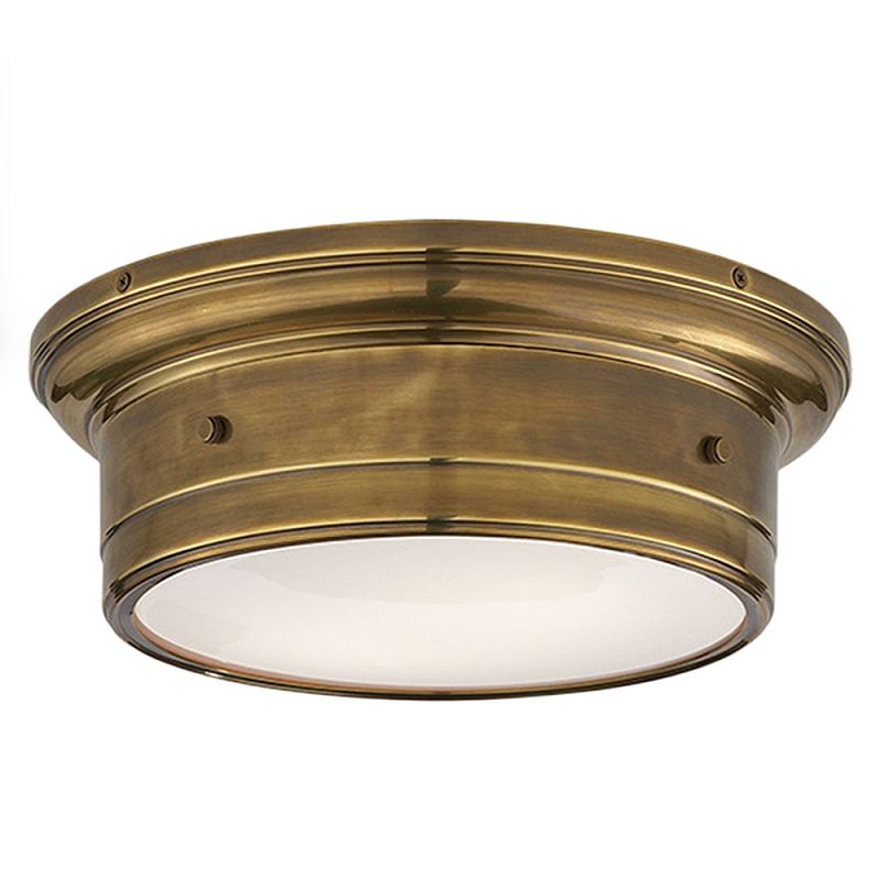 Потолочный светильник круглый цвета состаренная латунь Modern Simple Ceiling Light Латунь Белый Потолочный светильник круглый цвета состаренная латунь Modern Simple Ceiling Light Латунь Белый в Красноярске | Loft Concept