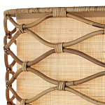 Подвесной светильник  из кованого железа и абажуром из ротанга Wicker Furniture варинант исполнения - 1 | Loft Concept в Красноярске