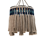 Люстра круглая плетеная с кисточками цвета серый дуб Boho Tassel Chandelier варинант исполнения - 1 | Loft Concept в Красноярске