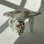 Журнальный стол из эпоксидной смолы с цветами White Flowers Epoxy Resin Coffee Table варинант исполнения - 2 | Loft Concept в Красноярске