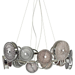 Люстра с плафонами из дымчатого стекла Glass Peonies варинант исполнения - 1 | Loft Concept в Красноярске