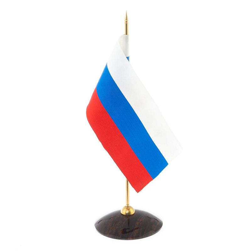 Флагшток настольный с флагом России из камня обсидиан Stone Flagpole Коричневый Красный Белый Синий Флагшток настольный с флагом России из камня обсидиан Stone Flagpole Коричневый Красный Белый Синий в Красноярске | Loft Concept