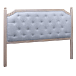 Изголовье кровати серое с мягкой обивкой из рогожки Emma Headboard варинант исполнения - 1 | Loft Concept в Красноярске