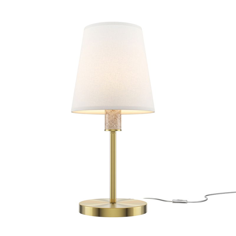 Настольный светильник Lira Е27 Латунь Белый Серый в Красноярске | Loft Concept 