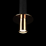 Подвесной светильник с узким цилиндрическим плафоном и золотым металлическим декором Concrete Pipe варинант исполнения - 7 | Loft Concept в Красноярске