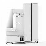 Двухдверный шкаф белого цвета Strict Lines варинант исполнения - 5 | Loft Concept в Красноярске