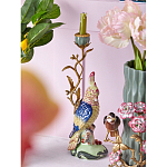 Подсвечник в образе попугая из фарфора с бронзовыми элементами Eden Garden варинант исполнения - 3 | Loft Concept в Красноярске