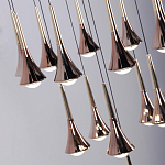 Люстра светодиодная с акриловыми конусообразными плафономи розовое золото Astra 60   варинант исполнения - 4 | Loft Concept в Красноярске