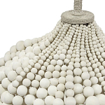 Настольная лампа с абажуром и каркасом из белых деревянных бусин White Wooden Beads Table Lampshade варинант исполнения - 2 | Loft Concept в Красноярске